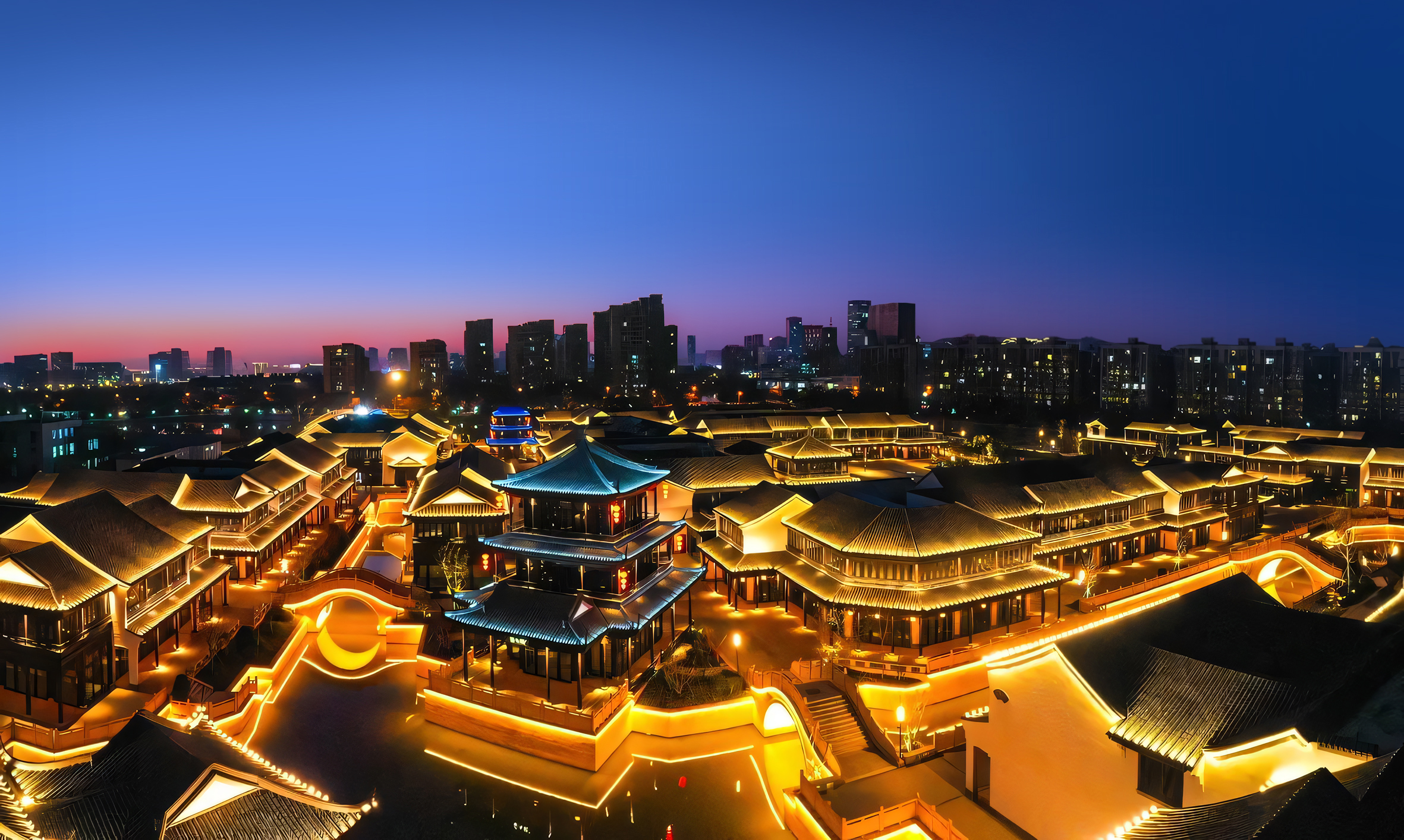 白天看古建，晚上賞燈光！茶山浦水街成文旅照明新樣板